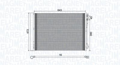 Condenser, air conditioning MAGNETI MARELLI 350203781000