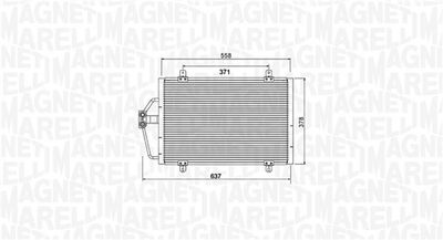 Condenser, air conditioning MAGNETI MARELLI 350203784000