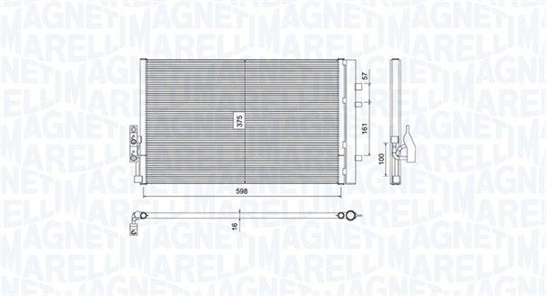 MAGNETI MARELLI 350203788000 Condenser, air conditioning