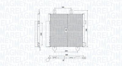 Condenser, air conditioning MAGNETI MARELLI 350203794000