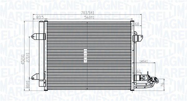 MAGNETI MARELLI 350203815000 Condenser, air conditioning