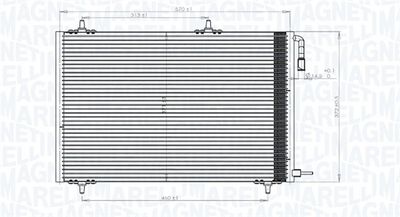 Condenser, air conditioning MAGNETI MARELLI 350203816000