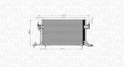 Condenser, air conditioning MAGNETI MARELLI 350203838000