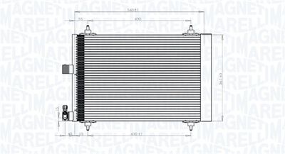 Condenser, air conditioning MAGNETI MARELLI 350203839000