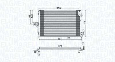 Condenser, air conditioning MAGNETI MARELLI 350203897000