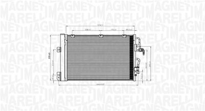 Condenser, air conditioning MAGNETI MARELLI 350203900000