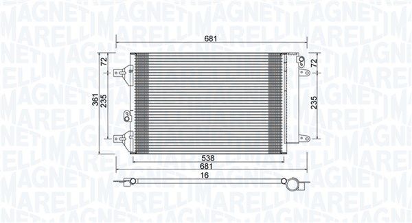 MAGNETI MARELLI 350203910000 Condenser, air conditioning