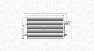 Condenser, air conditioning MAGNETI MARELLI 350203915000