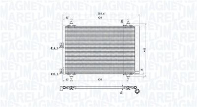 Condenser, air conditioning MAGNETI MARELLI 350203920000