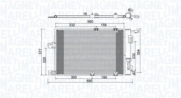 MAGNETI MARELLI 350203927000 Condenser, air conditioning