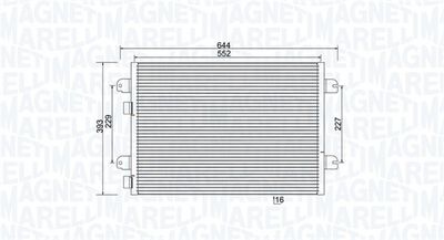 Condenser, air conditioning MAGNETI MARELLI 350203931000