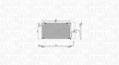 Condenser, air conditioning MAGNETI MARELLI 350203939000