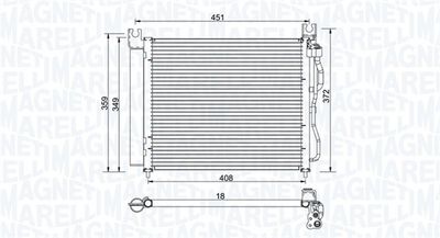 Condenser, air conditioning MAGNETI MARELLI 350203952000