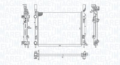 Radiator, engine cooling MAGNETI MARELLI 350213142600