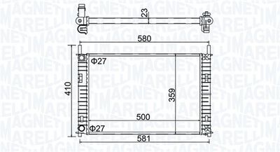 Radiator, engine cooling MAGNETI MARELLI 350213152700