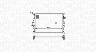 Radiator, engine cooling MAGNETI MARELLI 350213158700