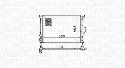 Radiator, engine cooling MAGNETI MARELLI 350213160900