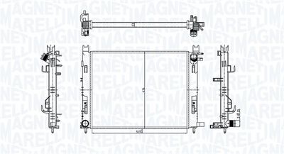 Radiator, engine cooling MAGNETI MARELLI 350213182100