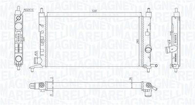 Radiator, engine cooling MAGNETI MARELLI 350213190400