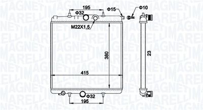 Radiator, engine cooling MAGNETI MARELLI 350213194100