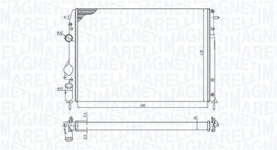 Radiator, engine cooling MAGNETI MARELLI 350213198500