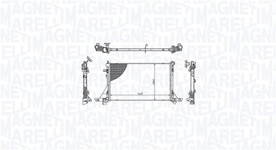 Radiator, engine cooling MAGNETI MARELLI 350213213300