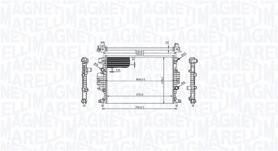 Radiator, engine cooling MAGNETI MARELLI 350213215800