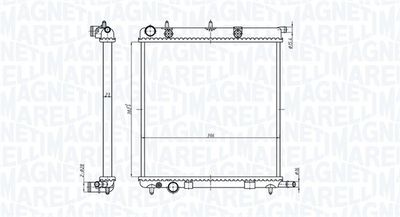 Radiator, engine cooling MAGNETI MARELLI 350213819000