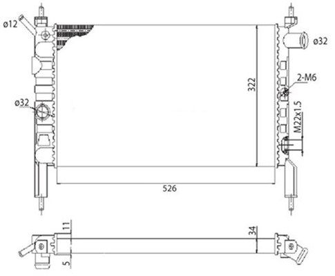 MAGNETI MARELLI 350213831003 Radiator, engine cooling