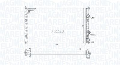 Radiator, engine cooling MAGNETI MARELLI 350213838000