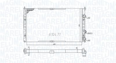 Radiator, engine cooling MAGNETI MARELLI 350213842000