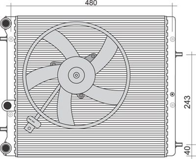 Radiator, engine cooling MAGNETI MARELLI 350213851000