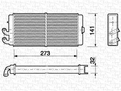 Heat Exchanger, interior heating MAGNETI MARELLI 350218150000