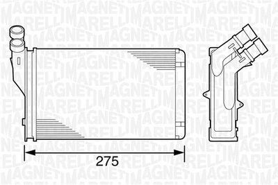 Heat Exchanger, interior heating MAGNETI MARELLI 350218221000