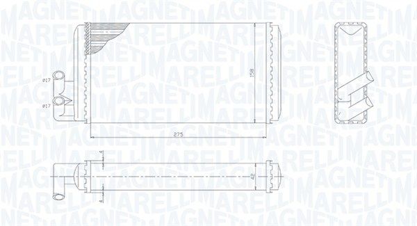 MAGNETI MARELLI 350218403000 Heat Exchanger, interior heating