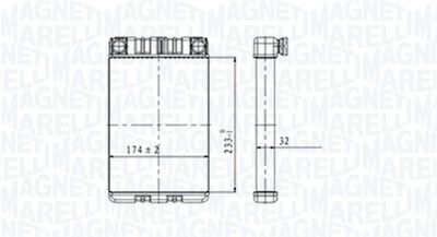 Heat Exchanger, interior heating MAGNETI MARELLI 350218428000