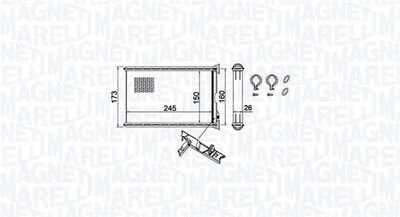 Heat Exchanger, interior heating MAGNETI MARELLI 350218455000