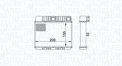 Heat Exchanger, interior heating MAGNETI MARELLI 350218469000