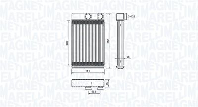 Heat Exchanger, interior heating MAGNETI MARELLI 350218478000