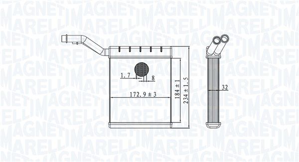 MAGNETI MARELLI 350218480000 Heat Exchanger, interior heating