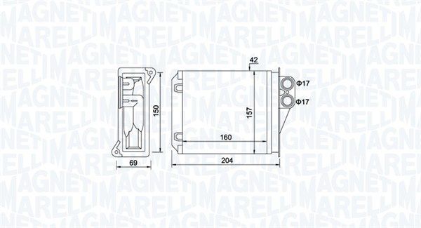 MAGNETI MARELLI 350218481000 Heat Exchanger, interior heating