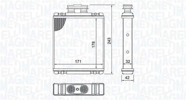 MAGNETI MARELLI 350218517000 Heat Exchanger, interior heating