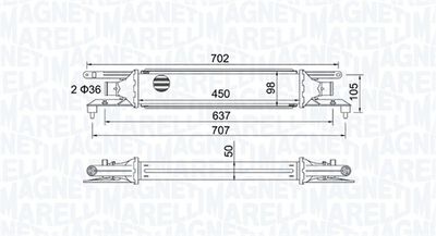 Charge Air Cooler MAGNETI MARELLI 351319204110