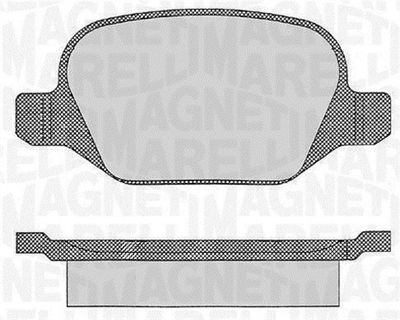 Brake Pad Set, disc brake MAGNETI MARELLI 363916060109