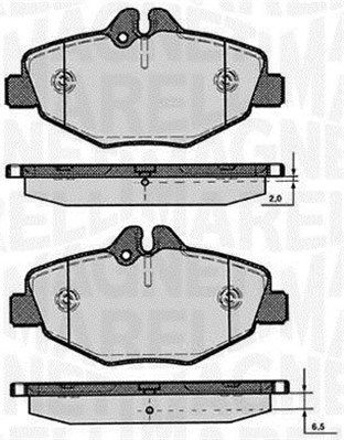 Brake Pad Set, disc brake MAGNETI MARELLI 363916060318