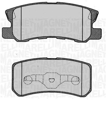 Brake Pad Set, disc brake MAGNETI MARELLI 363916060340