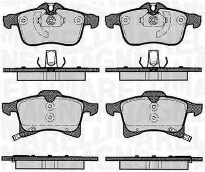 Brake Pad Set, disc brake MAGNETI MARELLI 363916060364