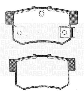 Brake Pad Set, disc brake MAGNETI MARELLI 363916060462