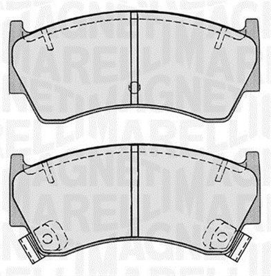 Brake Pad Set, disc brake MAGNETI MARELLI 363916060518