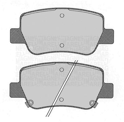 Brake Pad Set, disc brake MAGNETI MARELLI 363916060686